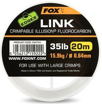 Link Crimpable Illusion Fluorocarbon - 20M Edges Fox