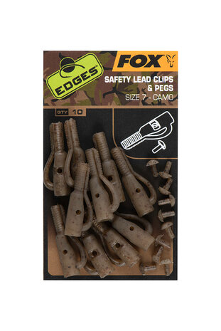 Camo Size Safety Lead Clip & Pegs 