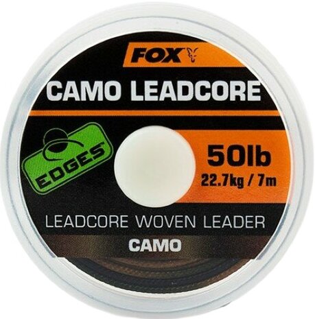 Camo Woven Leadcore Leader - 50LB Camotex Edges Fox